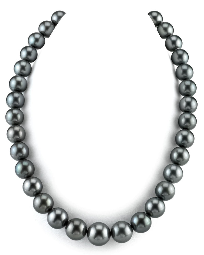 Black Pearl Studded Necklace - Pearl & Clasp
